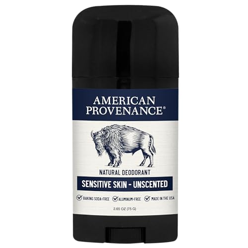 American Provenance Natural Deodorant - 24-Hour Odor Protection, Unscented, Cruelty-Free - 1 Pack