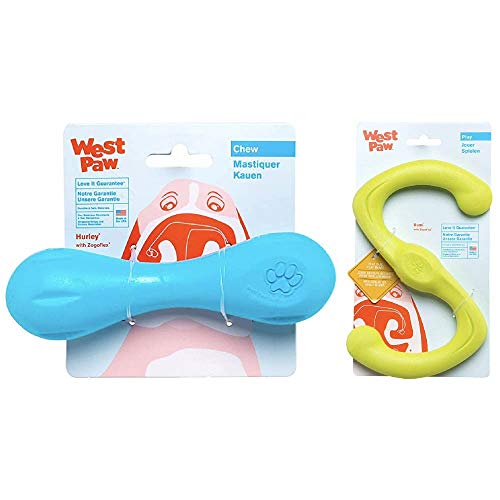 West Paw Dog Tug & Chew Toy Set - Durable, Lightweight, Non-Toxic, Recyclable - Small, 2-Pack