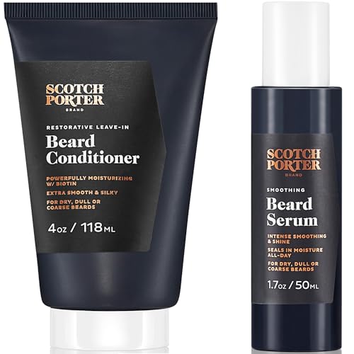 Scotch Porter Leave-in Beard Conditioner - Hydrates, Strengthens, Vegan - 4oz, Serum 1.7oz