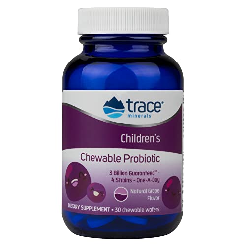 Trace Minerals Research Children's Probiotic - Gut & Immune Support, Grape Flavor - 30 Tablets