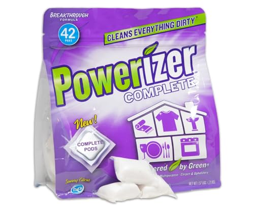 Powerizer Complete Pods - 10-in-1 Multi-Purpose Cleaner, Plant-Based, 42 Pods