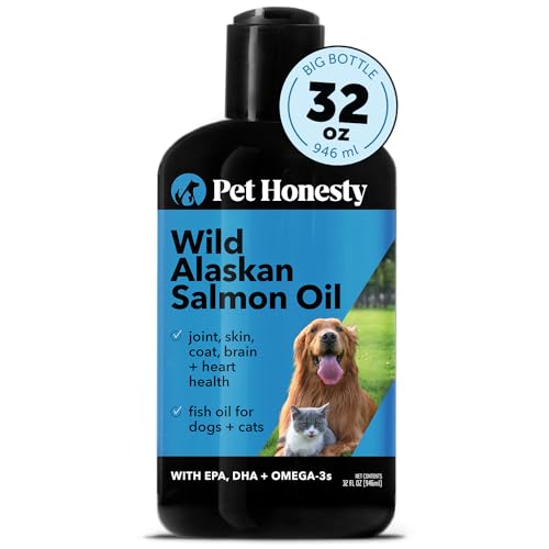 Pet Honesty Salmon Oil for Dogs & Cats - Promotes Healthy Skin, Joints & Heart - 32oz