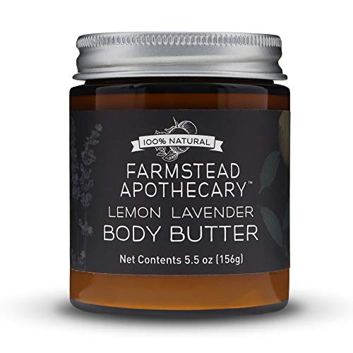 Farmstead Apothecary Body Butter - Deep Hydration, Nourishing Ingredients - Lemon Lavender, 8oz