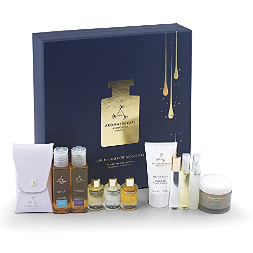 Aromatherapy Associates Bath & Body Gift Set - Relaxation Essentials, Vegan Leather Pouch - 1 Count