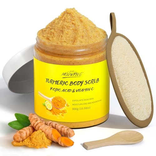 POP MODERN.C Turmeric & Vitamin C Body Scrub - Exfoliates, Nourishes & Cleanses - 8oz