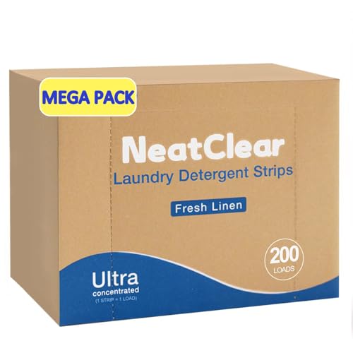 NeatClear Laundry Detergent Sheets - Gentle, Hypoallergenic, Biodegradable - 200 Loads