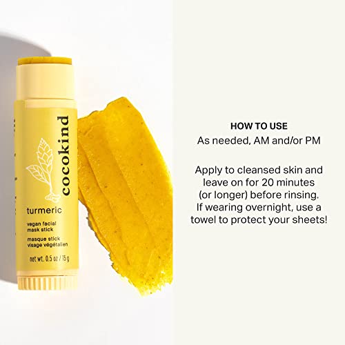 Cocokind Turmeric Mask Stick - Reduces Inflammation, Brightens Dark Spots - 0.59oz