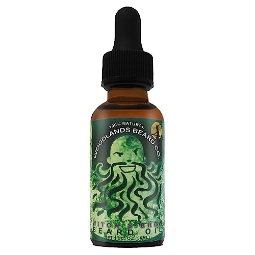 Witch's Brew Beard Oil - Nourishing Blend with Silver Fir & Lavender - 1 oz Dark Amber Bottle