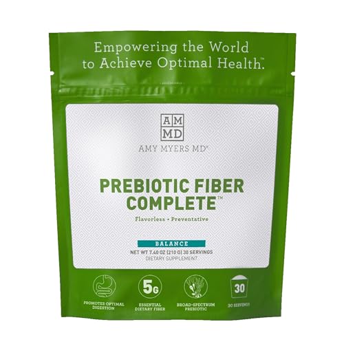Amy Myers MD Probiotic Fiber Powder - Supports Gut Health, Non-GMO, Gluten-Free - 1 Month Supply