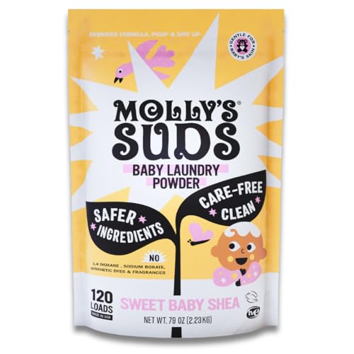 Molly's Suds Baby Laundry Detergent - Tough on Stains, Gentle Formula, Sweet Baby Shea - 79oz