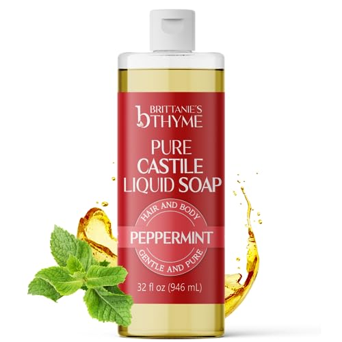 Brittanie's Thyme Pure Castile Hand Soap - Nourishing, Organic Olive & Coconut Oils - 32oz