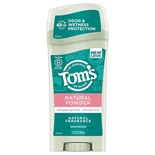 Tom's of Maine Antiperspirant Deodorant - 24-Hour Odor Protection, Natural Powder Scent - 2.25oz