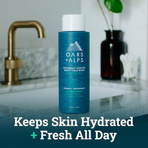 Oars + Alps Men's Body Wash - Deeply Moisturizing, Antioxidant-Rich, Alpine Tea Tree - 2 Pack