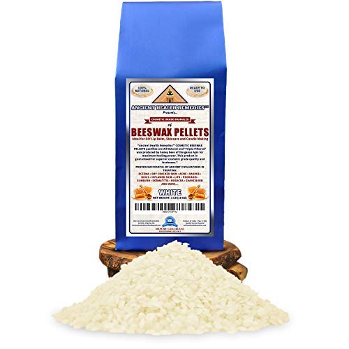 Ancient Health Remedies Beeswax Pellets - 100% Pure for DIY Skincare & Candle Making - 1 LB