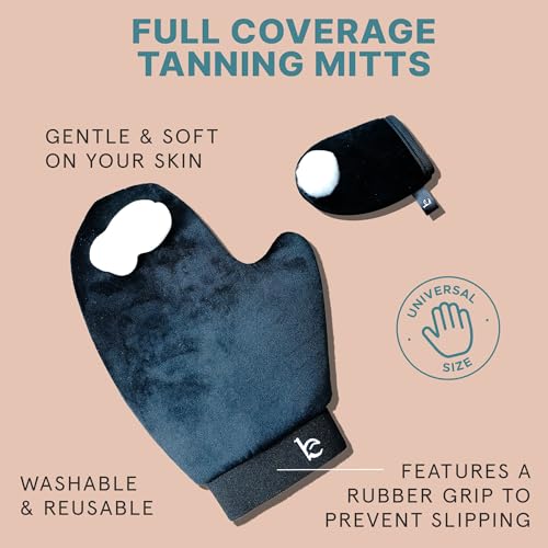 Self Tanner Kit - Natural Glow, Non-Toxic Formula, Includes Glove & Mitt - USA Made