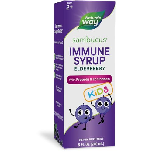 Nature's Way Elderberry Immune Syrup for Kids - Antioxidant Support, Vegetarian - 8 Fl Oz