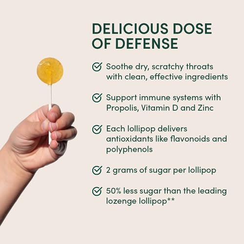 Beekeeper's Naturals Kids Throat Lozenges - Immune Support, Vitamin D & Honey, 15ct