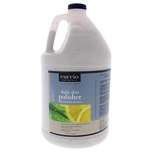 Cuccio Naturale Body Scrub - Hydrating Exfoliation, White Limetta & Aloe Vera - 1 Gallon