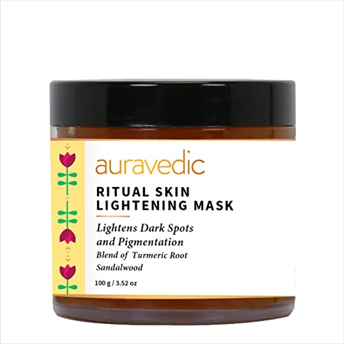 Auravedic Ritual Face Mask - Hydrating with Sandalwood, Turmeric & Saffron for Clear Skin - 3.53oz