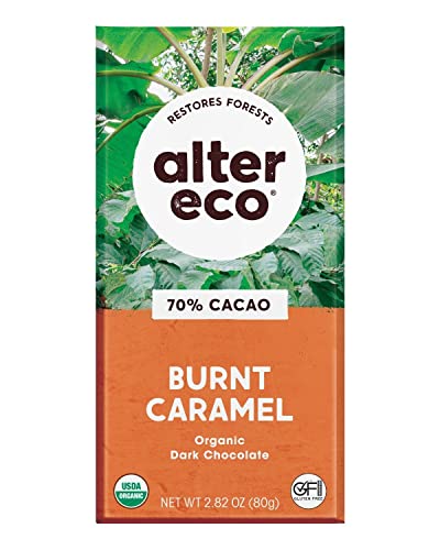 Alter Eco Dark Chocolate Bar - Pure Cocoa, Fair Trade, Organic, Non-GMO - Raspberry Blackout
