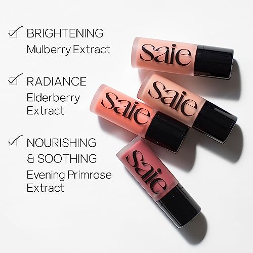 Saie Mini Glowy Super Gel & Dew Blush Duo - Hydrating Illuminator & Creamy Blush - 0.5oz + 0.4oz