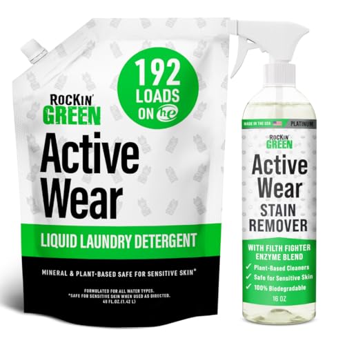 Rockin' Green Laundry Detergent - Tough on Stains, Plant-Powered, Unscented - 48oz, 192 Loads