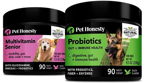 PetHonesty Senior Dog Multivitamin - Joint, Gut & Immune Support, Soft Chews for Dogs 90ct