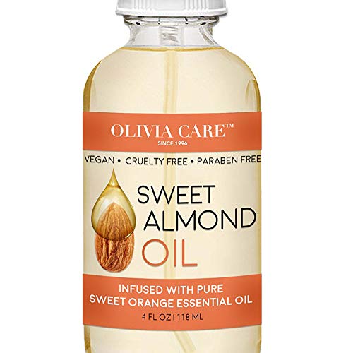 Olivia Care Body Oil - Moisturizes & Hydrates, Infused with Vitamin C - Sweet Almond & Orange, 4oz