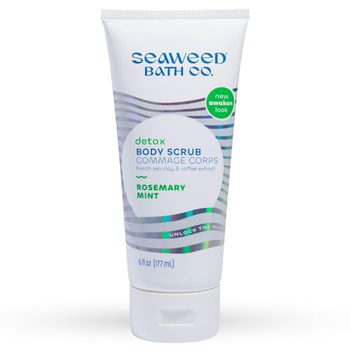 Seaweed Bath Co. Detox Body Scrub - Revitalizing Rosemary Mint, Marine Ingredients - 6oz