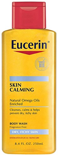 Eucerin Calming Body Wash - Soothes Itchy Skin, Natural Omega Oils, Fragrance-Free - 8.4 oz
