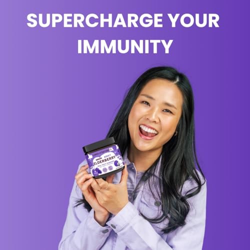 Llama Naturals Elderberry Gummies - Immune Support with Zinc & Vitamin C, Vegan - 90 Count