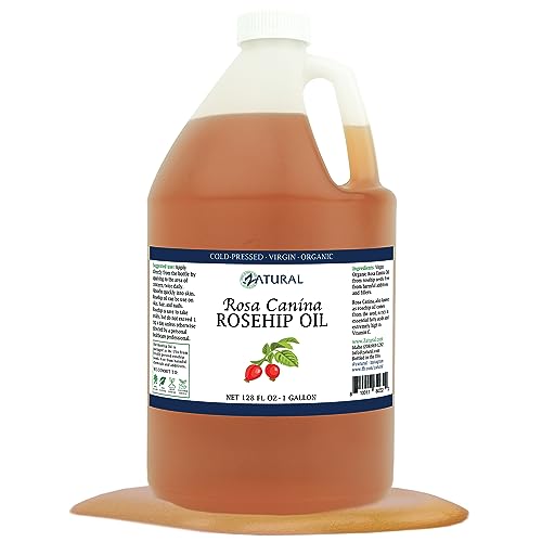 Zatural Organic Rosehip Oil - Nourishes Skin, Hair & Nails, Cold Pressed - 1 Gallon