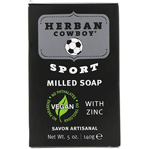 Herban Cowboy Bar Soap - Vegan, Gentle Cleansing, Cruelty-Free - Sport Scent, 5oz
