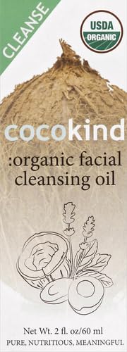 Cocokind Organic Facial Cleansing Oil - Gentle Makeup Remover, USDA Certified Organic - 4oz