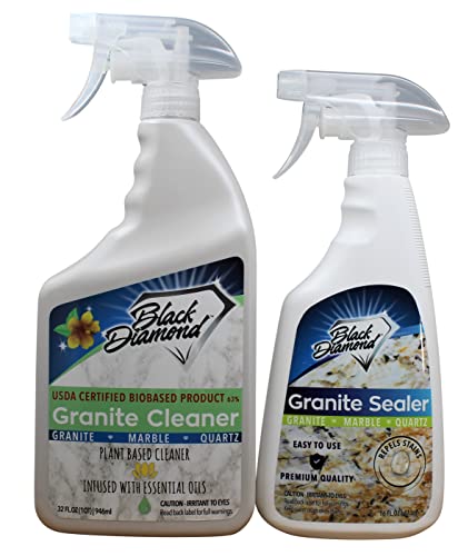 Black Diamond All Purpose Cleaner - Protects Granite & Quartz, Safe for Food Contact - 1pt & 1qt