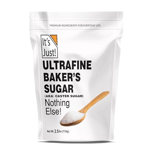 It's Just Ultrafine Caster Sugar - Quick Dissolving, Perfect for Baking & Cocktails - 2.5lbs