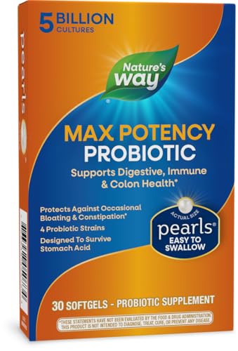 Nature's Way Probiotic Pearls - Supports Digestive, Immune & Colon Health - 30 Softgels