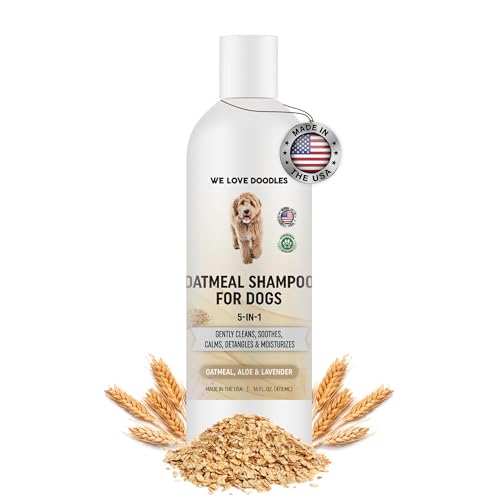 We Love Doodles Dog Shampoo - Soothing Itch Relief, Hypoallergenic Oatmeal & Aloe Vera - 16oz