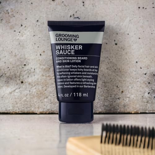 Grooming Lounge Whisker Sauce Beard Conditioner - Softens and Moisturizes, Refreshing Lime - 4 oz