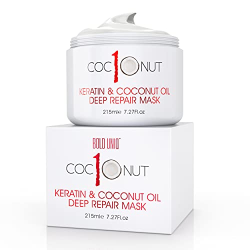 Nourish Hair Mask - Hydrating Coconut Oil & Keratin, Frizz Control for All Hair Types - 7.27fl.oz