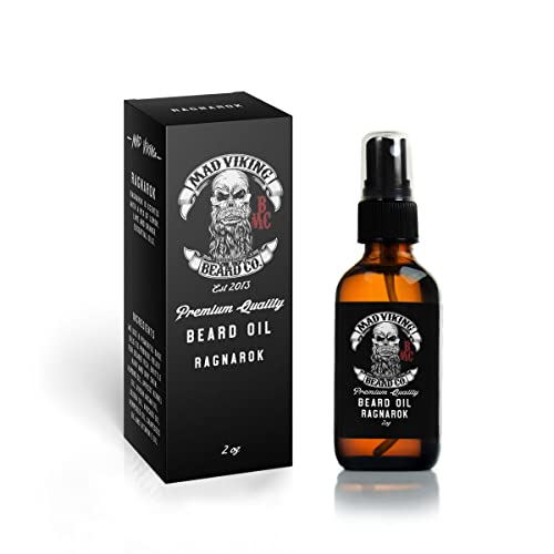 Mad Viking Beard Co. Beard Oil - Natural Softener, Reduces Itch, Moisturizes - 2oz Spray