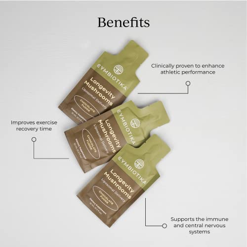 CYMBIOTIKA Mushroom & Creatine+ Supplement - Boost Energy & Recovery, Vegan, 6 Organic Mushrooms