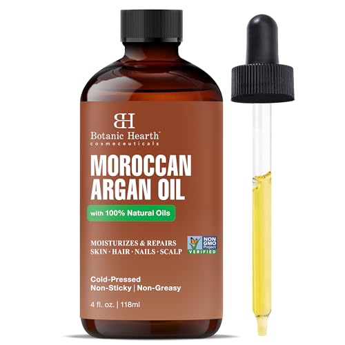 Botanic Hearth Argan Hair Oil - Hydrates & Nourishes, Non-GMO Verified - 4 fl oz