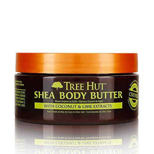 Tree Hut Body Butter - 24 Hour Hydration, Organic Shea & Coconut Lime Extract - 7oz