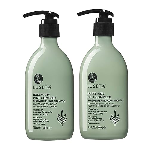 Luseta Rosemary Mint Shampoo & Conditioner Set - Nourishes & Smooths Thin Hair - 16.9oz×2