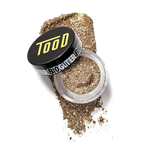 TooD BioGlitter Face Sparkle - Vegan, Non-Toxic, Natural Ingredients - Citrine, 0.12 oz