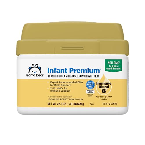 Mama Bear Infant Milk-Based Formula - Complete Nutrition with DHA, Iron & Non-GMO - 2.12lb