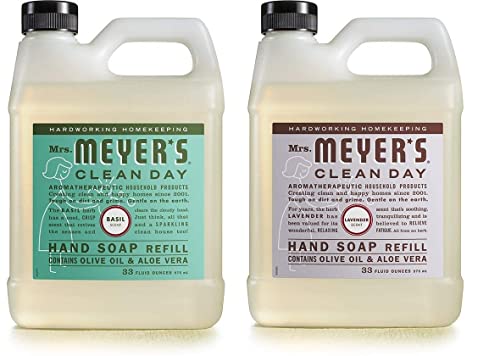 Mrs. Meyer's Clean Day Hand Soap Refill - Moisturizing Mint & Lavender, Cruelty-Free - 2 CT