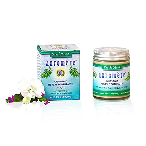 Auromere Toothpaste - Non-GMO, Fluoride-Free, Vegan, Gluten-Free - 4.16oz Jar