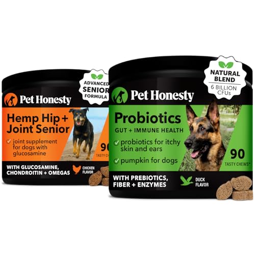 Pet Honesty Senior Pet Supplement - Joint Support & Digestive Health, Chicken & Duck - 90 ct